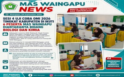 Sesi 4 Uji Coba OMI 2026 tingkat Kabupaten di ikuti 6 Peserta MAS Waingapu diantaranya Bidang Biologi dan Kimia